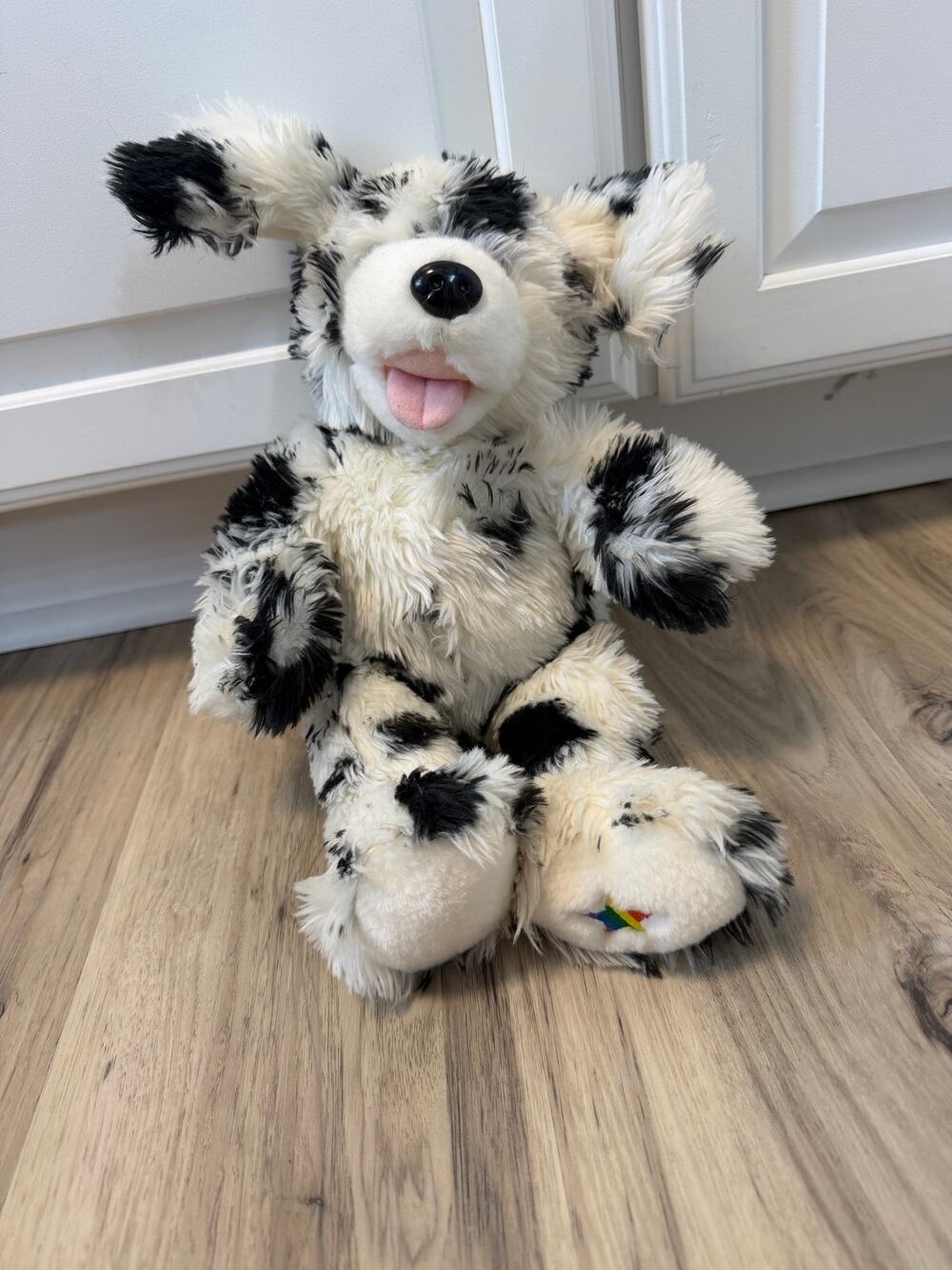 Noah's Ark Animal Workshop 14" Black & White Dog Plush Stuffed Animal Toy